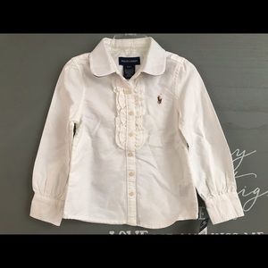 Polo Ralph Lauren Toddler Girls Off White Shirt